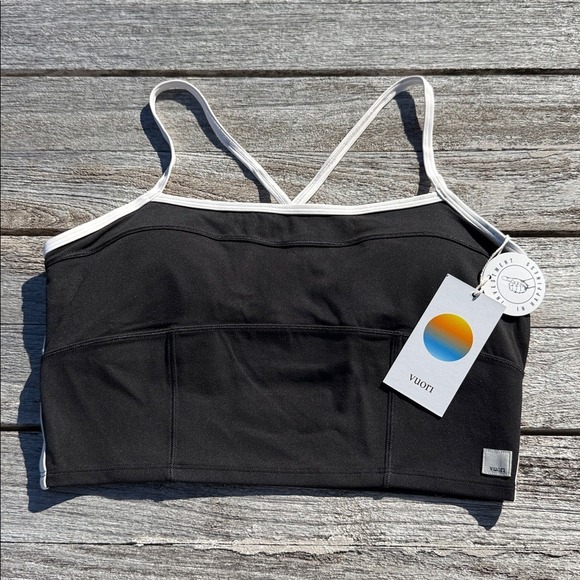 Vuori Tops - Vuori AllTheFeels Corset Tank black white size medium NWT
